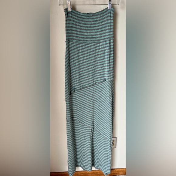 M.S.S.P. Striped Aqua & Grey Maxi Skirt | Size XS | Never Worn | Stretch - Picture 5 of 7